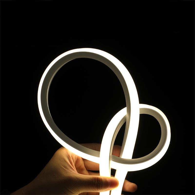 bande led néon 1010 | Applique murale extérieure en silicone intégrée de 10 mm IP68 2835 LED Neon Strip LED Rope Lighting 6000K