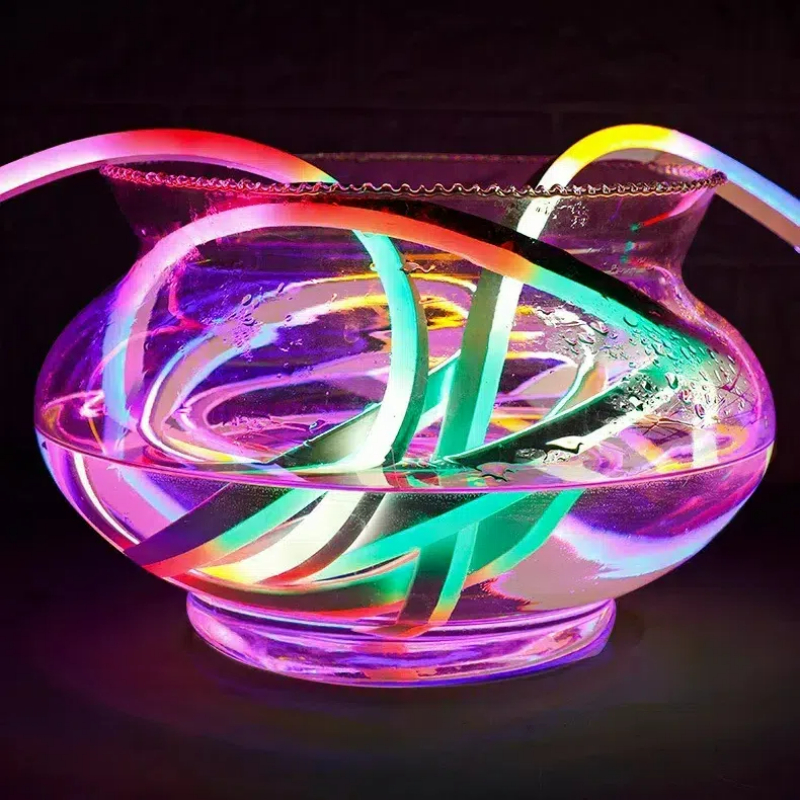 led neon flex rgb | Full Color Neon Flex Tube Lights Programmable LED Strip Light for Building Exterior