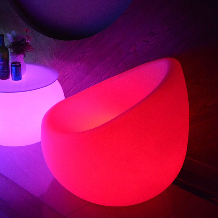 ledowa sofa zewnętrzna | Wodoodporna zewnętrzna plastikowa lekka sofa meblowa podświetlana LED Sofa Krzesła