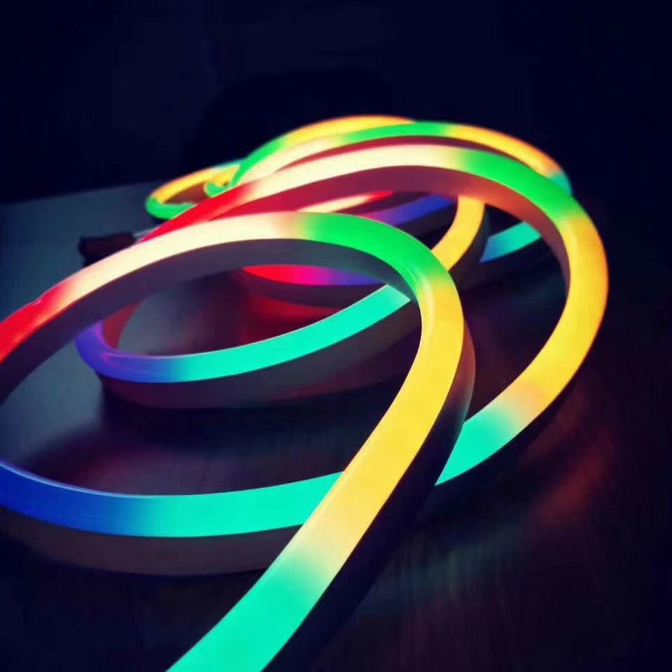 Endereçável Neon LED Flex | 1425mm Digital RGB LED Neon Flex 24v DMX Endereçável DMX LED Neon Flex