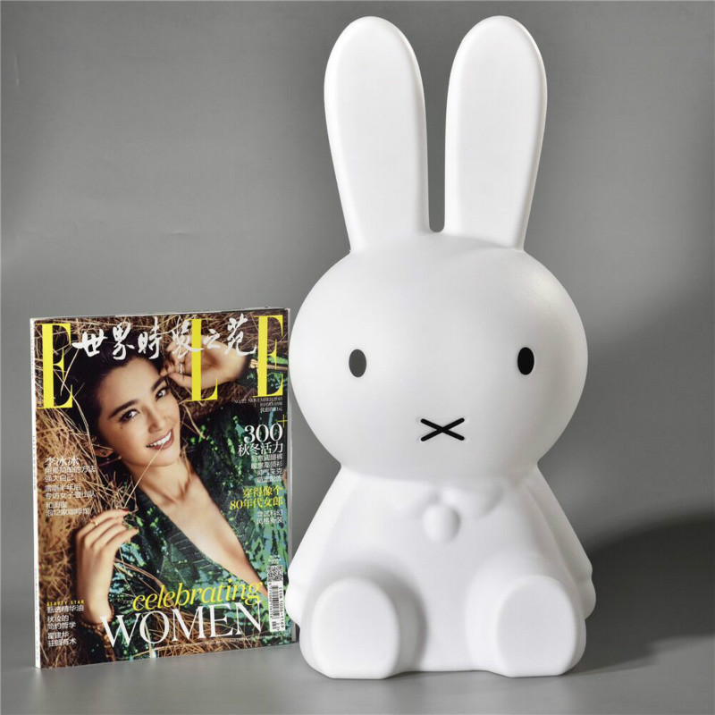 lampara miffy | Lámpara de escritorio LED regulable de 20 pulgadas para habitación de niños, luz blanca cálida Miffy Night 2800K