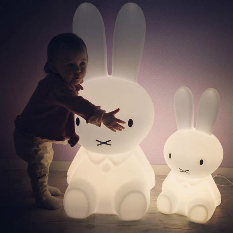 | 20-дюймовая светодиодная настольная лампа с регулируемой яркостью для детской комнаты теплый белый ночной свет Miffy 2800K