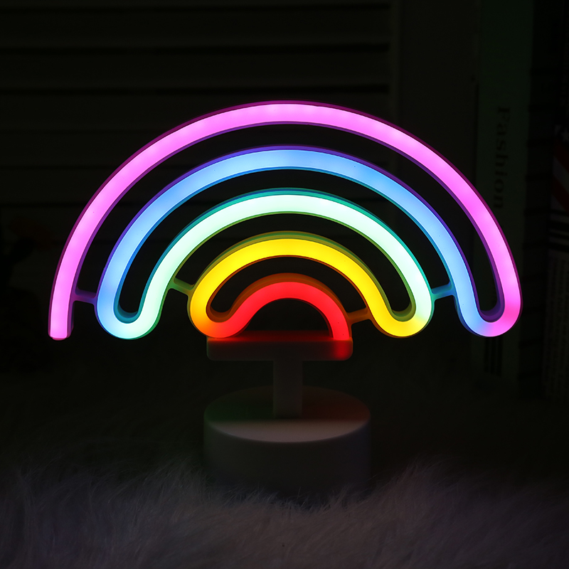 rainbow neon