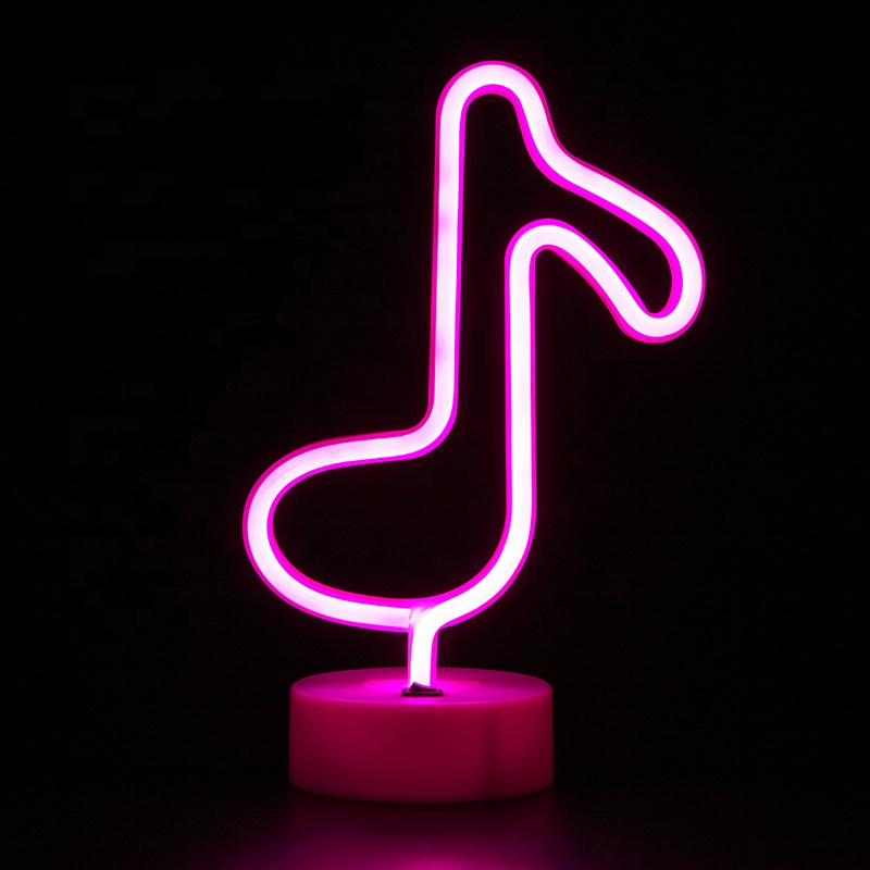 muzieknoot licht | Kerstdecoratie Muzieknoot Licht Kerstfeest Tafel LED Desktop Neon Lamp