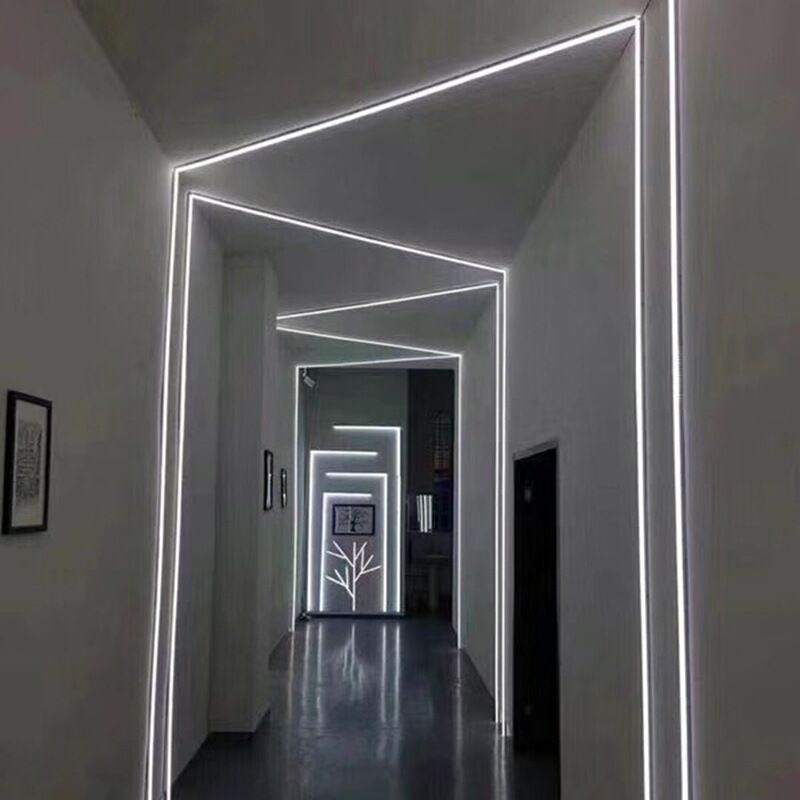 Luz lineal LED | Lámpara de pasillo de instalación empotrada de luz lineal empotrada de luz de gabinete de aluminio LED personalizada